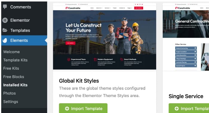 Envato templates integration