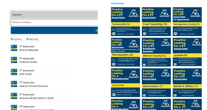 New job board layout