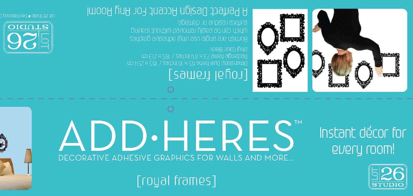 Lot 26 Studio wall sticker packaging artwork