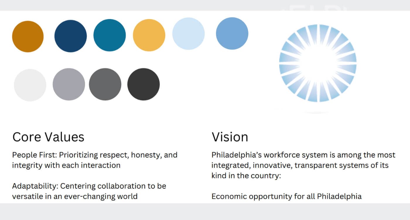 Core values color palette